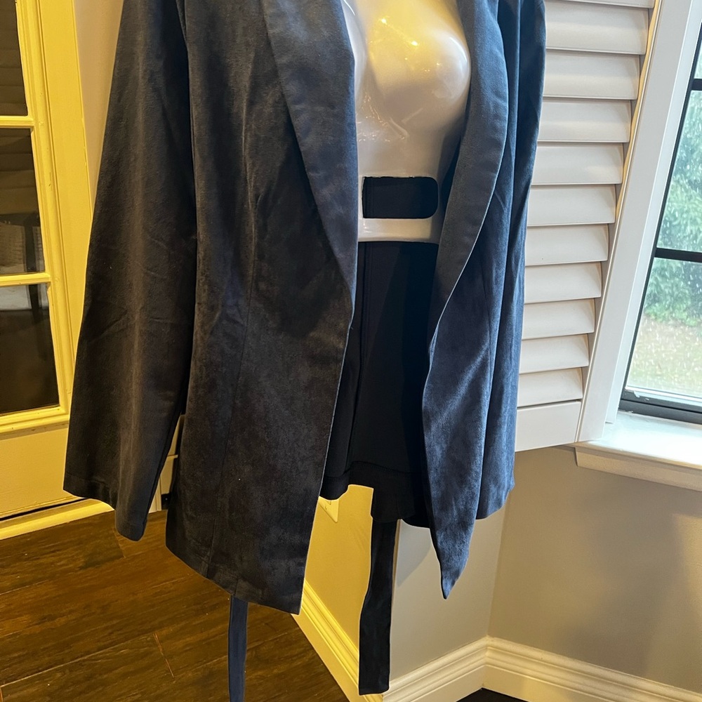 Emery Rose Suede Blue Women's Jacket